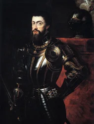 Karl V. in Rüstung